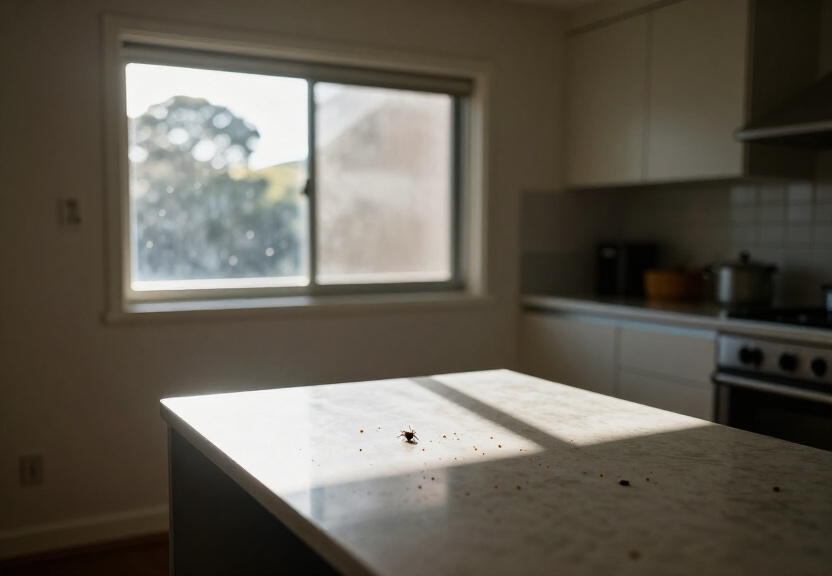 Spider infestation in an Arndell Park ceiling space before treatment